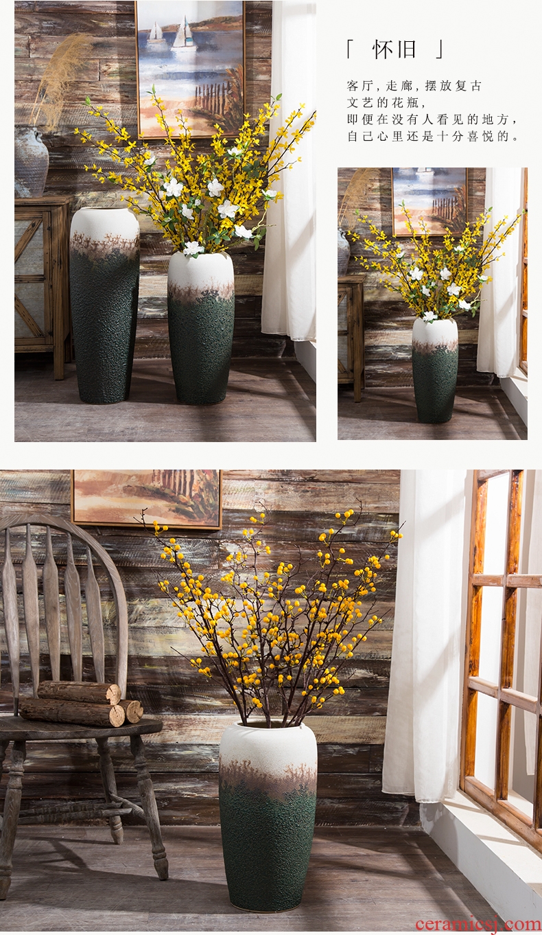 Ceramic vase furnishing articles sitting room decoration ideas dried flower arranging flowers large vases, contracted and contemporary household adornment