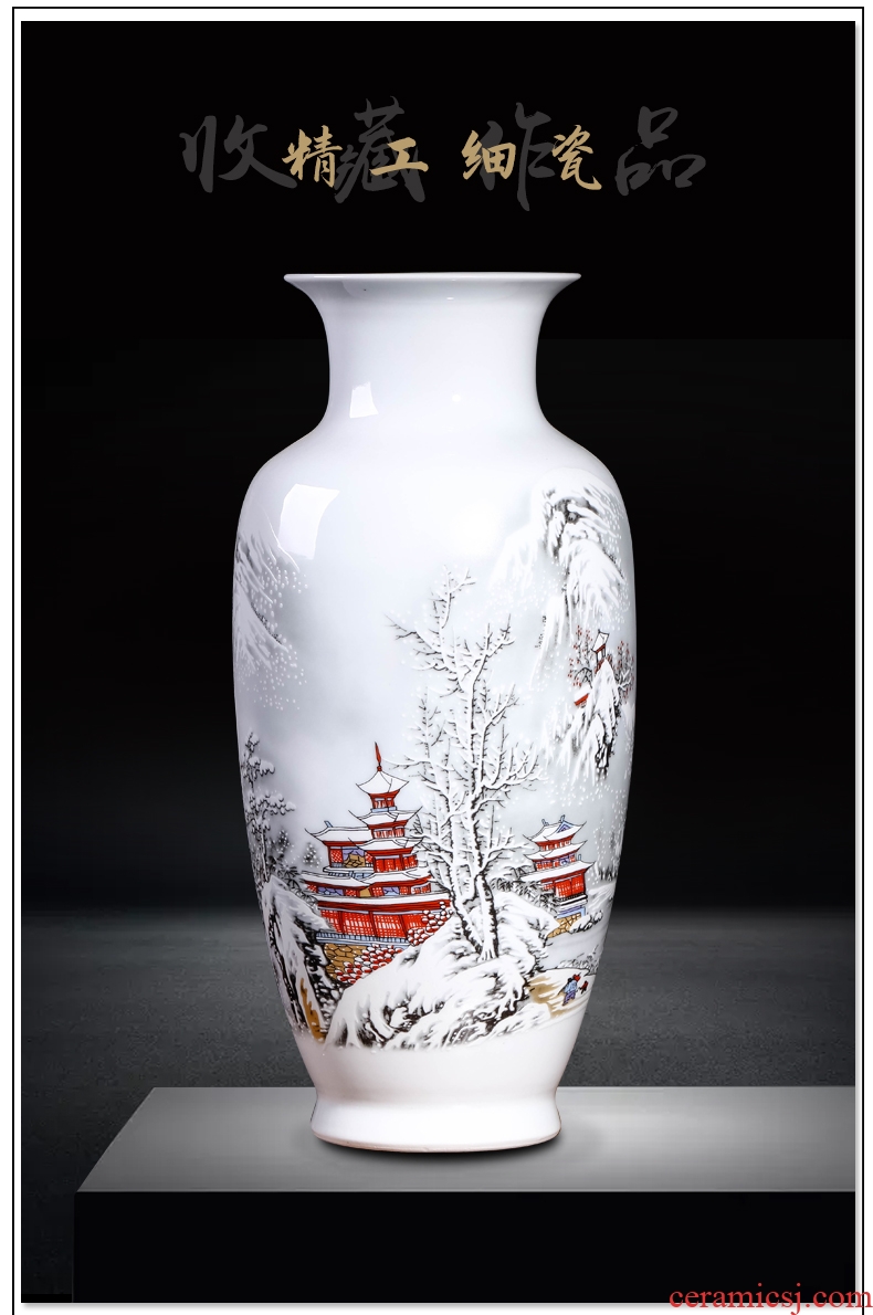 Jingdezhen vases, flower arranging new Chinese style living room home wine rich ancient frame TV ark adornment ceramics furnishing articles