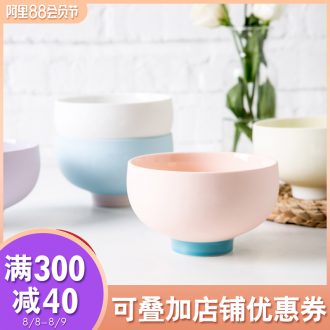 Ijarl million jia creative Korean fresh ceramic salad bowl bowl household utensils lovely xuan month noodles in soup bowl