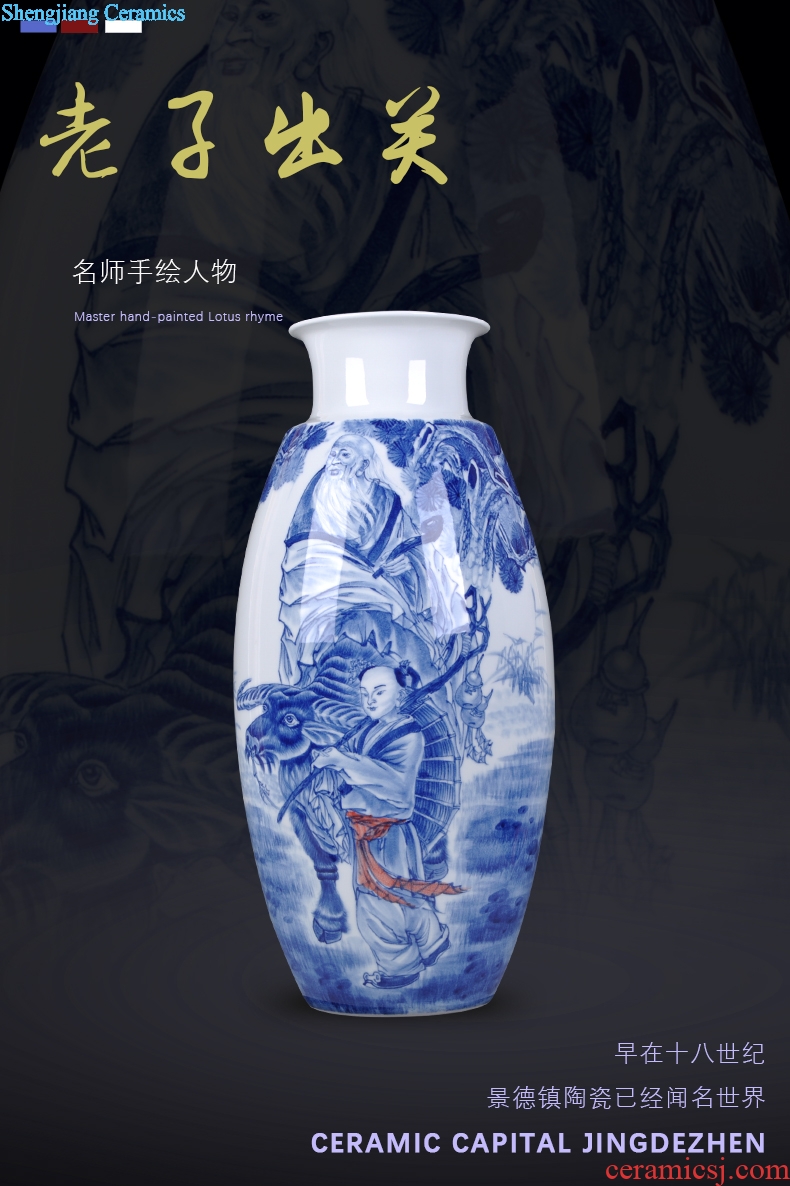 Hand-painted porcelain of jingdezhen ceramics characters of new Chinese style living room porch vase furnishing articles home decoration gifts