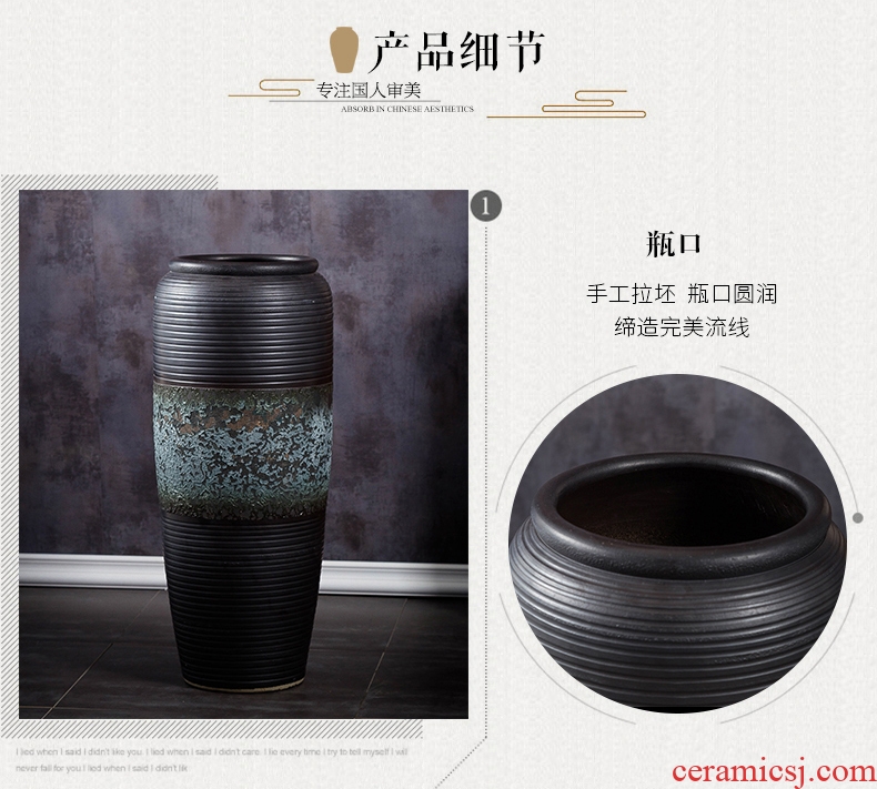 Jingdezhen ceramic vase landing a large sitting room is contemporary and contracted style restoring ancient ways decoration to the hotel club house furnishing articles