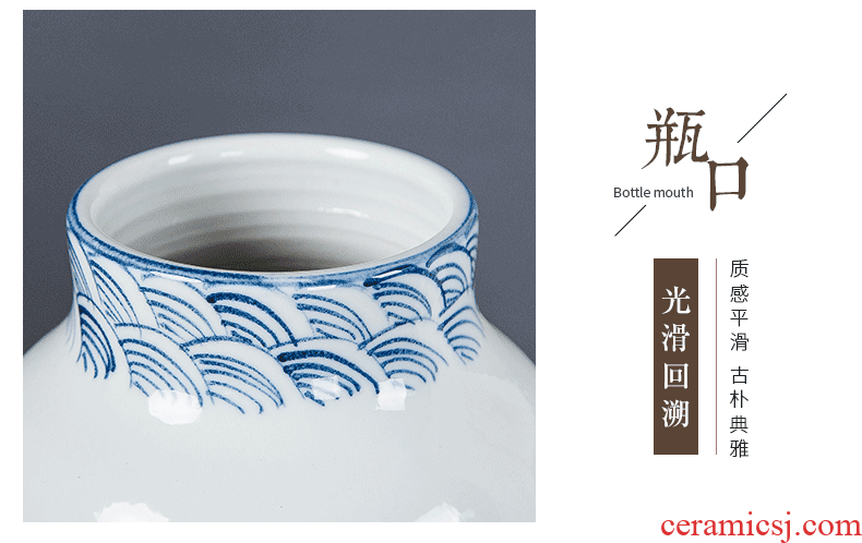 Jingdezhen modern household adornment new Chinese TV ark ceramic vase the sitting room porch creative furnishing articles