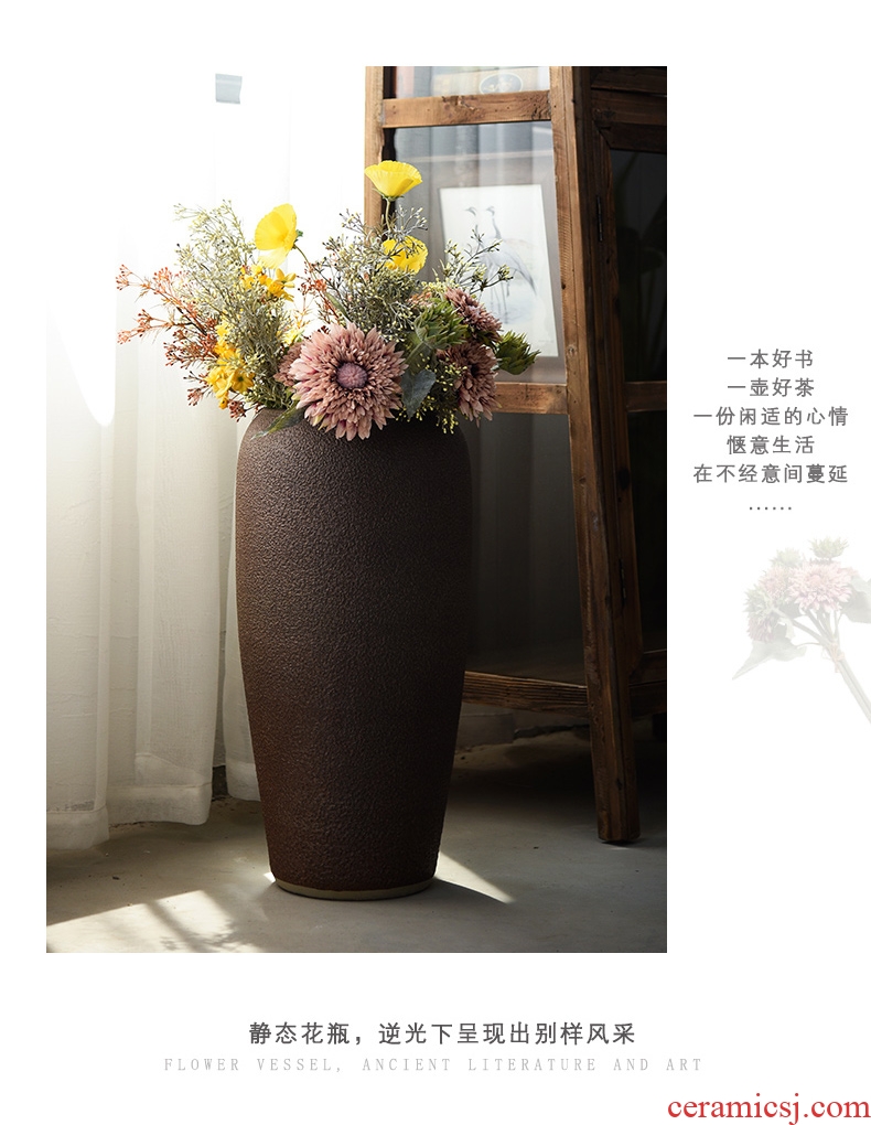 Jingdezhen ceramic vase landing sitting room dry flower arranging flowers large POTS restoring ancient ways the hotel porch decoration furnishing articles