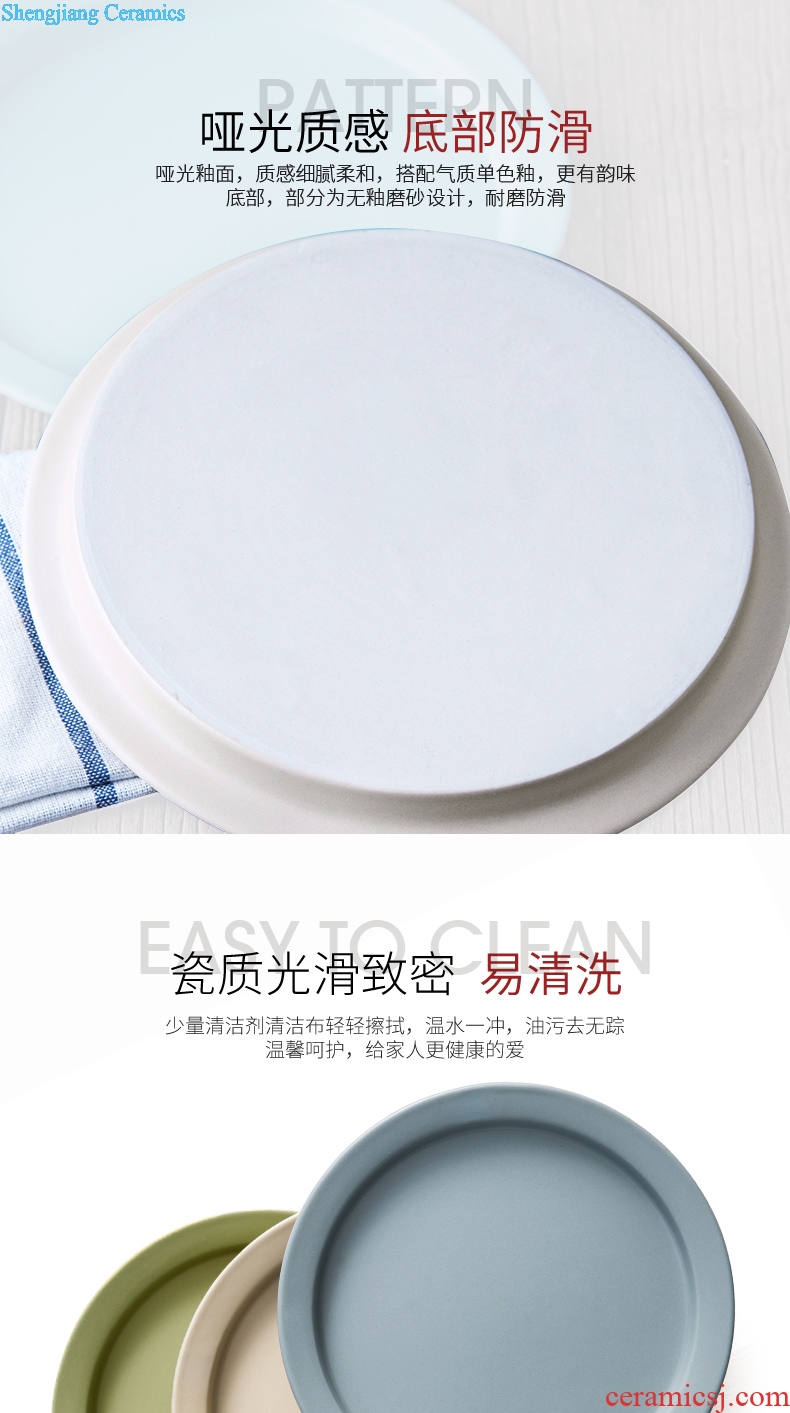Ceramic dish dish home fruit dish creative lovely northern big plate of household large creative dishes