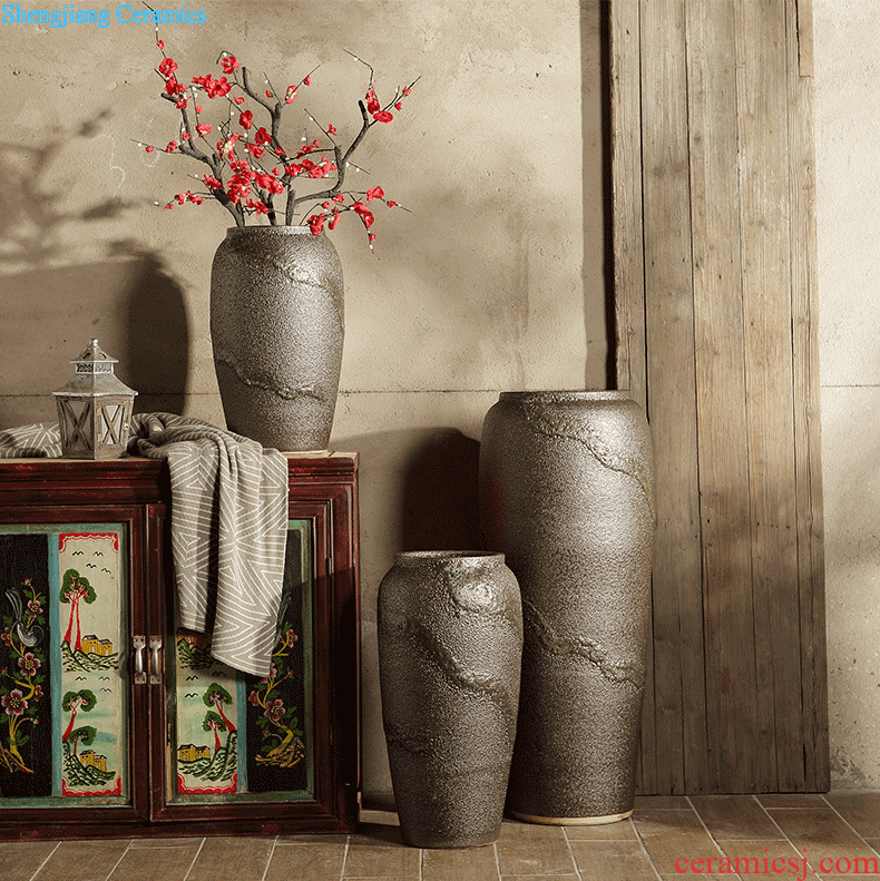 Ceramic vase of large living room TV cabinet decoration to the hotel villa Chinese style restoring ancient ways is dried flower arranging flowers POTS furnishing articles