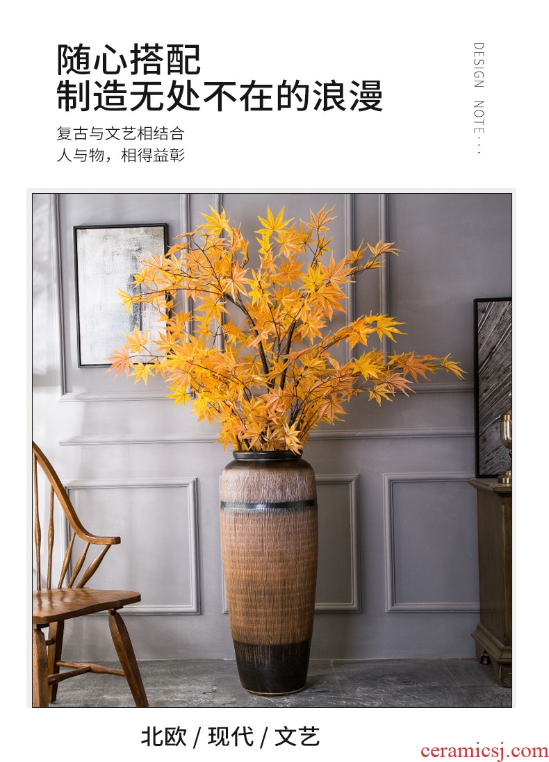 Jingdezhen ceramic hotel villa large vases, flower arrangement sitting room adornment window big POTS furnishing articles flowers