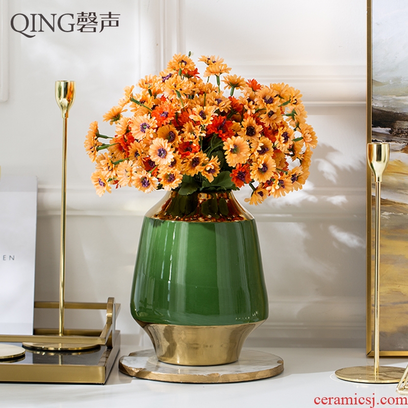 New Chinese style living room flower arranging jingdezhen ceramic vase furnishing articles contracted Europe type desktop vase decoration arranging flowers