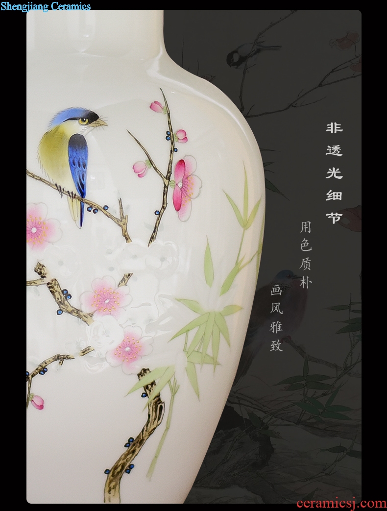 Jingdezhen ceramics new Chinese hand-painted dried flower vases, flower arrangement bedroom household furnishing articles the sitting room porch decoration