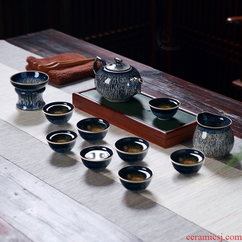 DH jingdezhen ceramic kung fu tea set tea home sitting room teapot tea restoring ancient ways is a whole set of cups