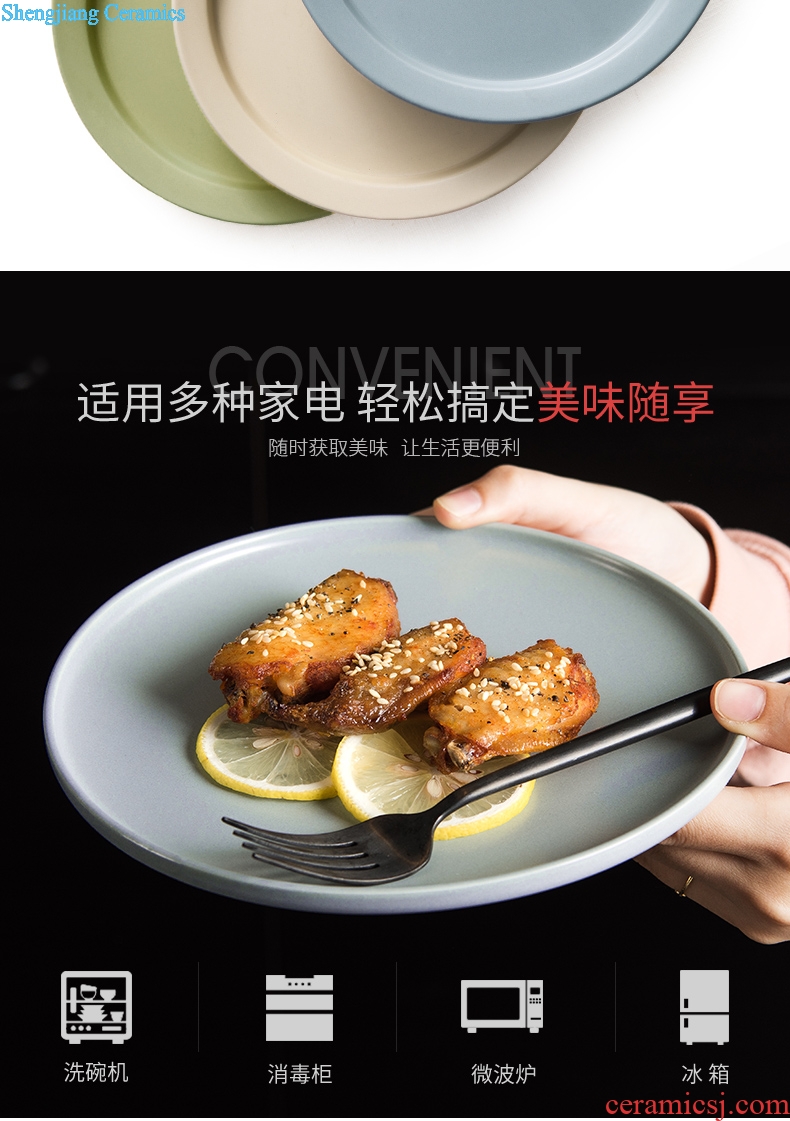 Ceramic dish dish home fruit dish creative lovely northern big plate of household large creative dishes