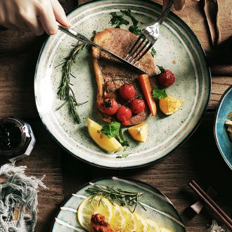 Nordic ceramic tableware, literary web celebrity good-looking Japanese new creative western food steak dinner plates