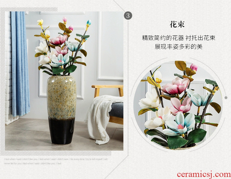 Jingdezhen ceramic vase landing large contemporary and contracted sitting room porch decorative dried flower arranging flowers is placed a large household