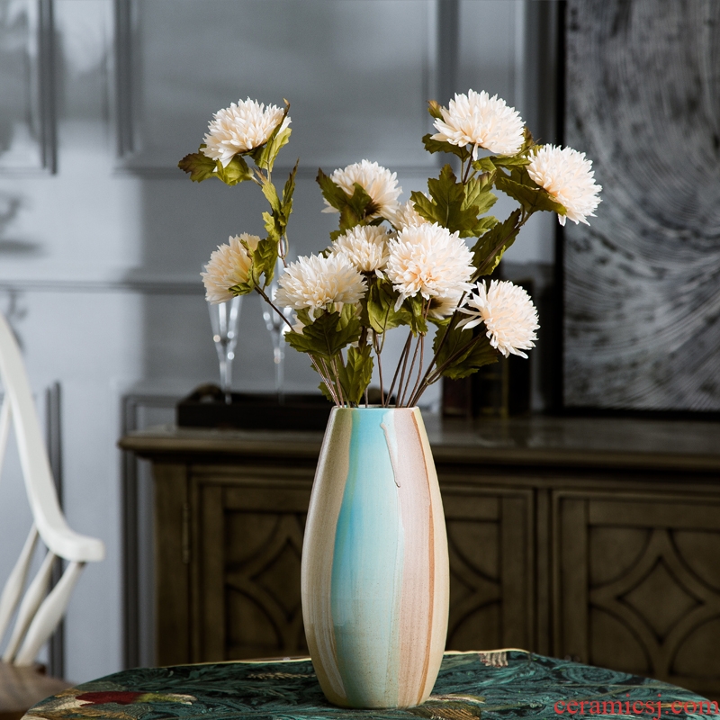 European American household adornment jingdezhen ceramic vase furnishing articles home sitting room dried flowers flower arrangement table decoration