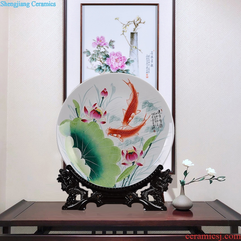 Scene, hang dish jingdezhen ceramics decoration plate of hand-painted has successively more than sit plate handicraft furnishing articles