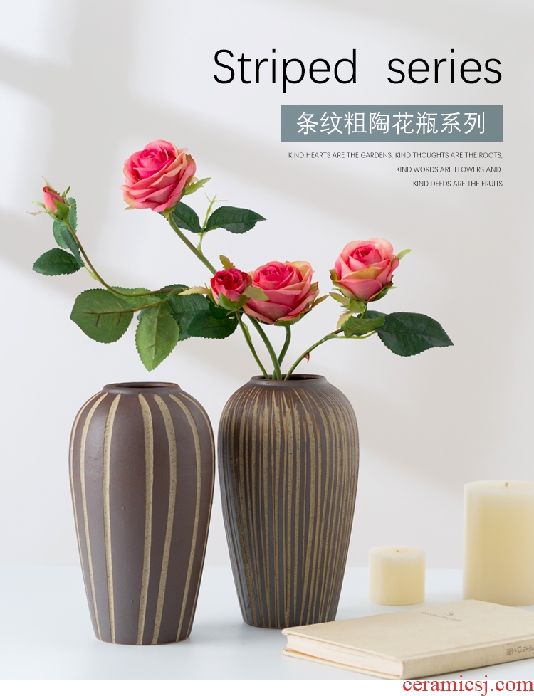 Soil ceramics floret bottle sitting room place dried flower arranging flowers hydroponic flowers home office decorations of Chinese style flower implement