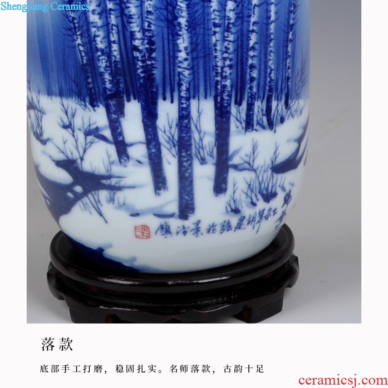 Jingdezhen porcelain ceramics famous masterpieces hand-painted vases sitting room home decoration handicraft furnishing articles
