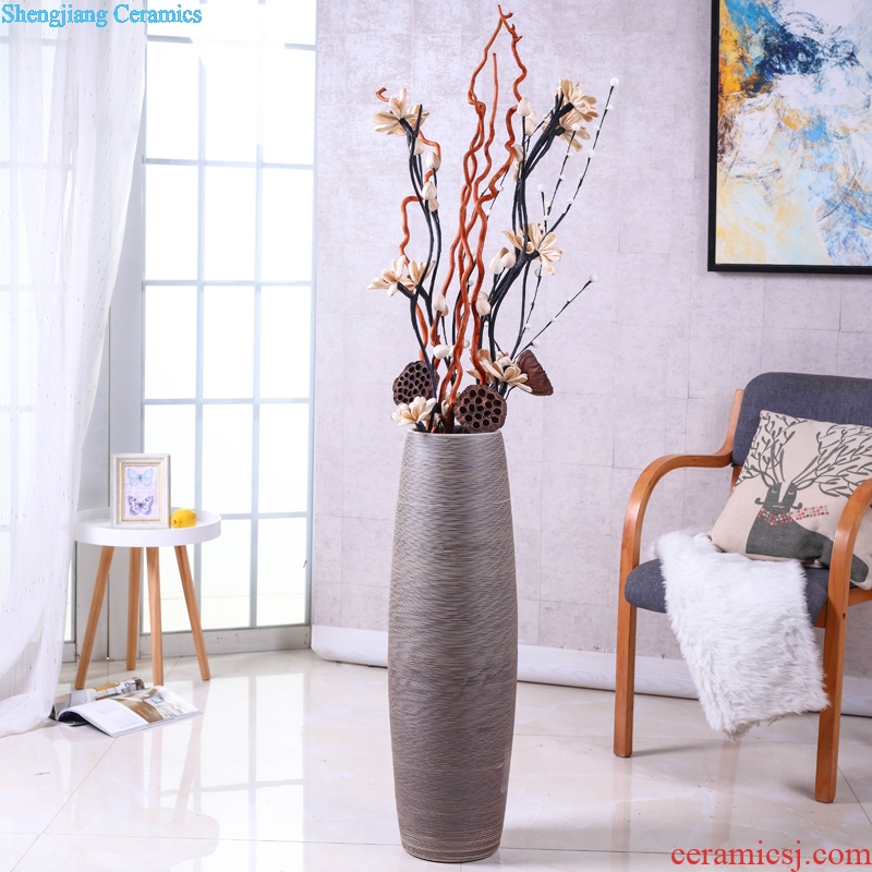 Landing simulation flower vase suit Nordic jingdezhen contemporary and contracted sitting room flower arranging dried flower ceramic large-sized furnishing articles