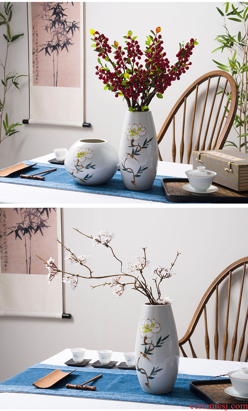 Jingdezhen ceramic hand-painted small flower implement new Chinese vases, flower arrangement home sitting room place the sitting room porch decoration