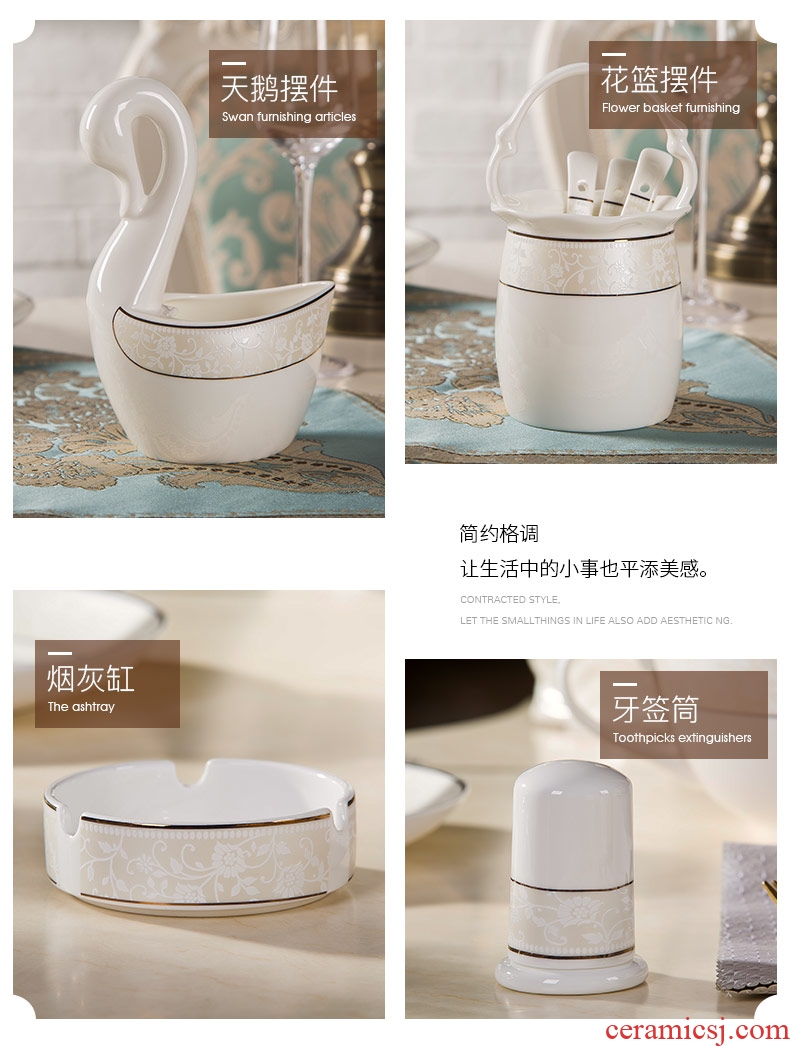 Korean dishes, dishes suit household ceramics bowl combination marriage bowl chopsticks gift box jingdezhen ceramic tableware