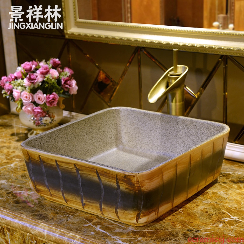 JingXiangLin European contracted jingdezhen traditional manual basin on the lavatory basin & ndash; & ndash; rail