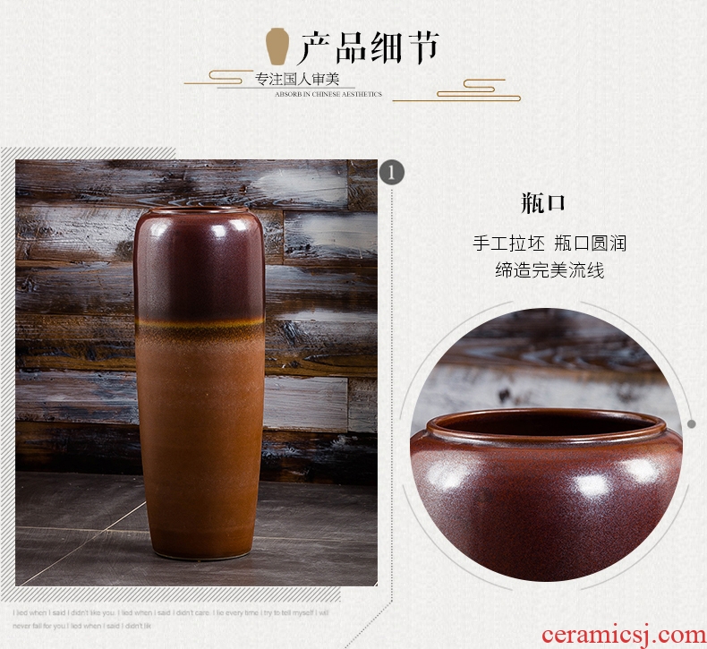 Gagarin retro ceramic floor large vases, sitting room of Chinese style household decorative flower arranging furnishing articles contracted sitting room