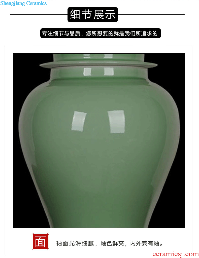 Jingdezhen ceramic vases, antique color glaze, general tank storage tank was sitting room adornment handicraft furnishing articles