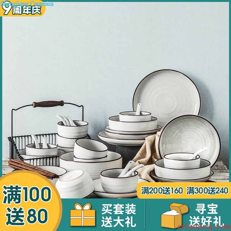 Million jiamei type liling porcelain couple household ceramics tableware suit housewarming gift dishes dishes chopsticks suite