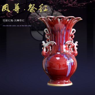Archaize of jingdezhen ceramics kiln jun porcelain vases, new Chinese style household act the role ofing is tasted the sitting room TV ark furnishing articles