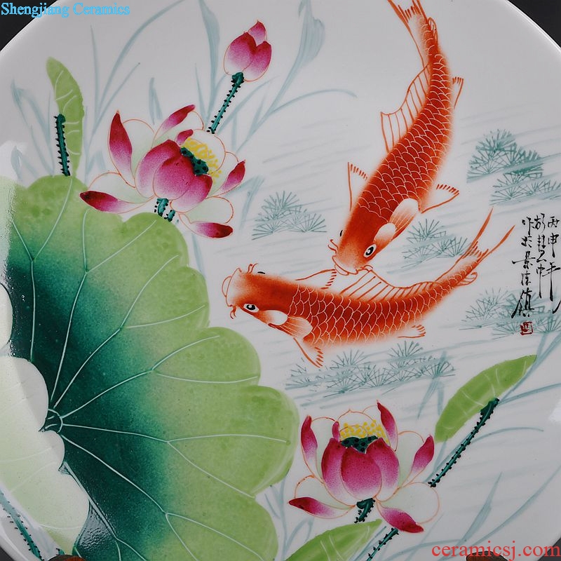 Scene, hang dish jingdezhen ceramics decoration plate of hand-painted has successively more than sit plate handicraft furnishing articles