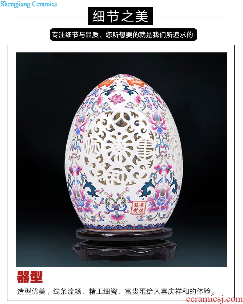 Jingdezhen ceramics hollow-out furnishing articles modern household adornment ivory porcelain enamel porcelain arts and crafts