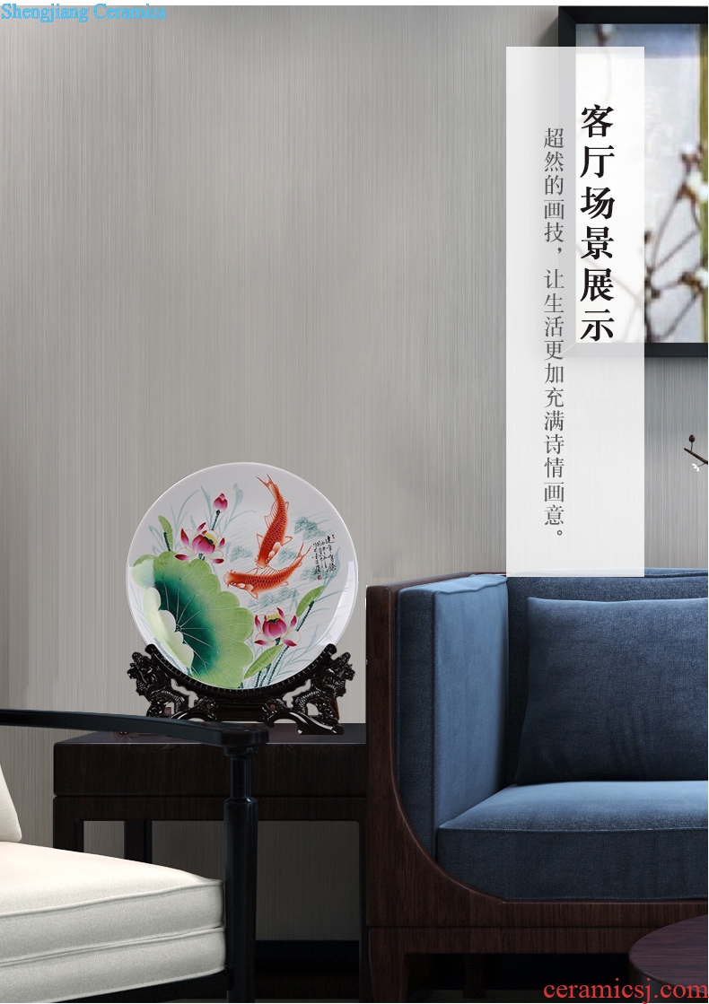 Scene, hang dish jingdezhen ceramics decoration plate of hand-painted has successively more than sit plate handicraft furnishing articles