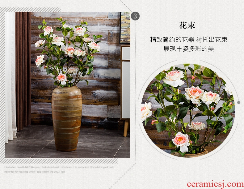 Restoring ancient ways of jingdezhen ceramic floor large vases, flower arrangement of new Chinese style household sitting room adornment is placed creative porcelain