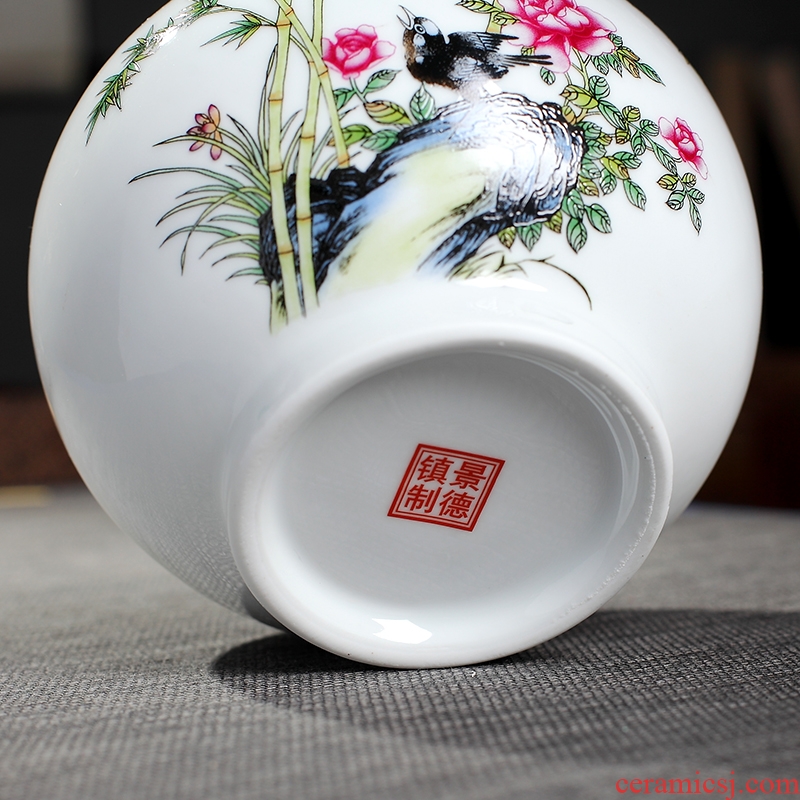 Creative vase furnishing articles sitting room flower arrangement of jingdezhen ceramics dried flowers white ins small wind home decoration arts and crafts