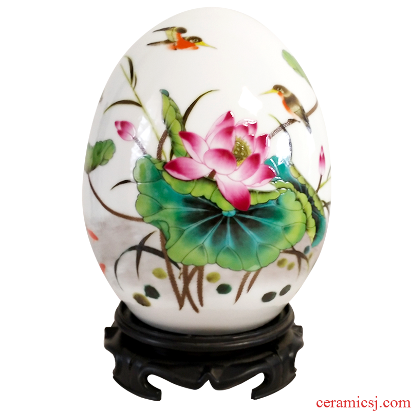 Creative f egg wine cabinet office furnishing articles jingdezhen chinaware the sitting room porch rich ancient frame handicraft ornament