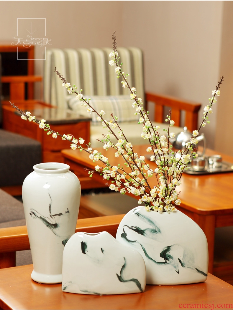 Creative new Chinese style ceramic vase example room TV ark place the sitting room porch table flower arranging, soft adornment