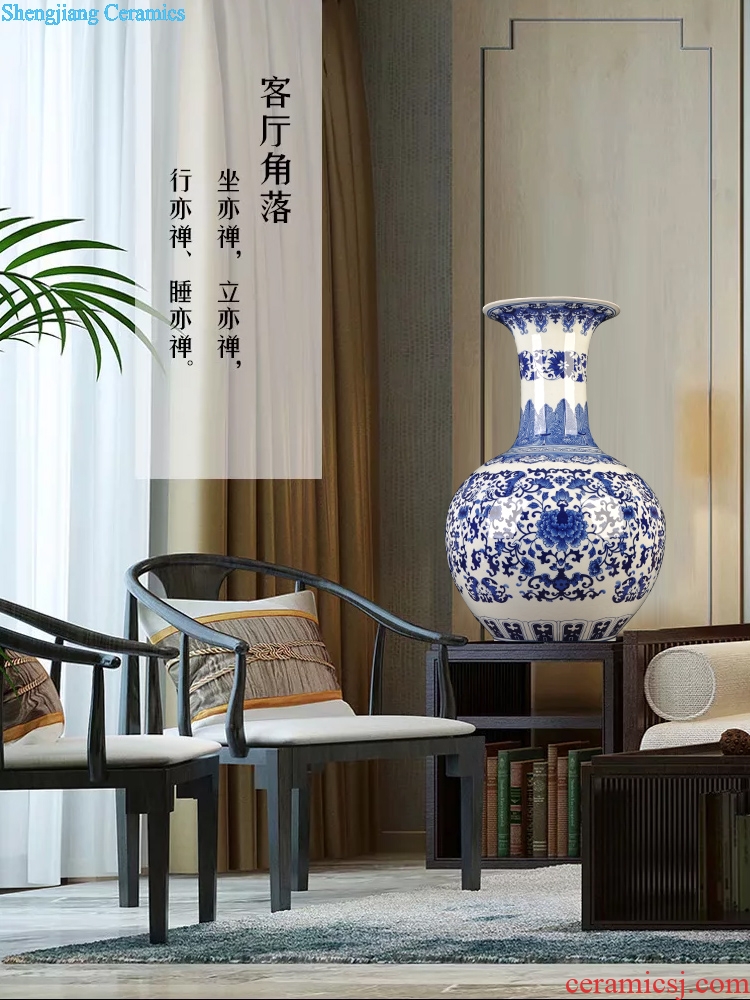 Jingdezhen ceramics antique flower arranging the sitting room porch bedroom of blue and white porcelain vase household adornment style furnishing articles