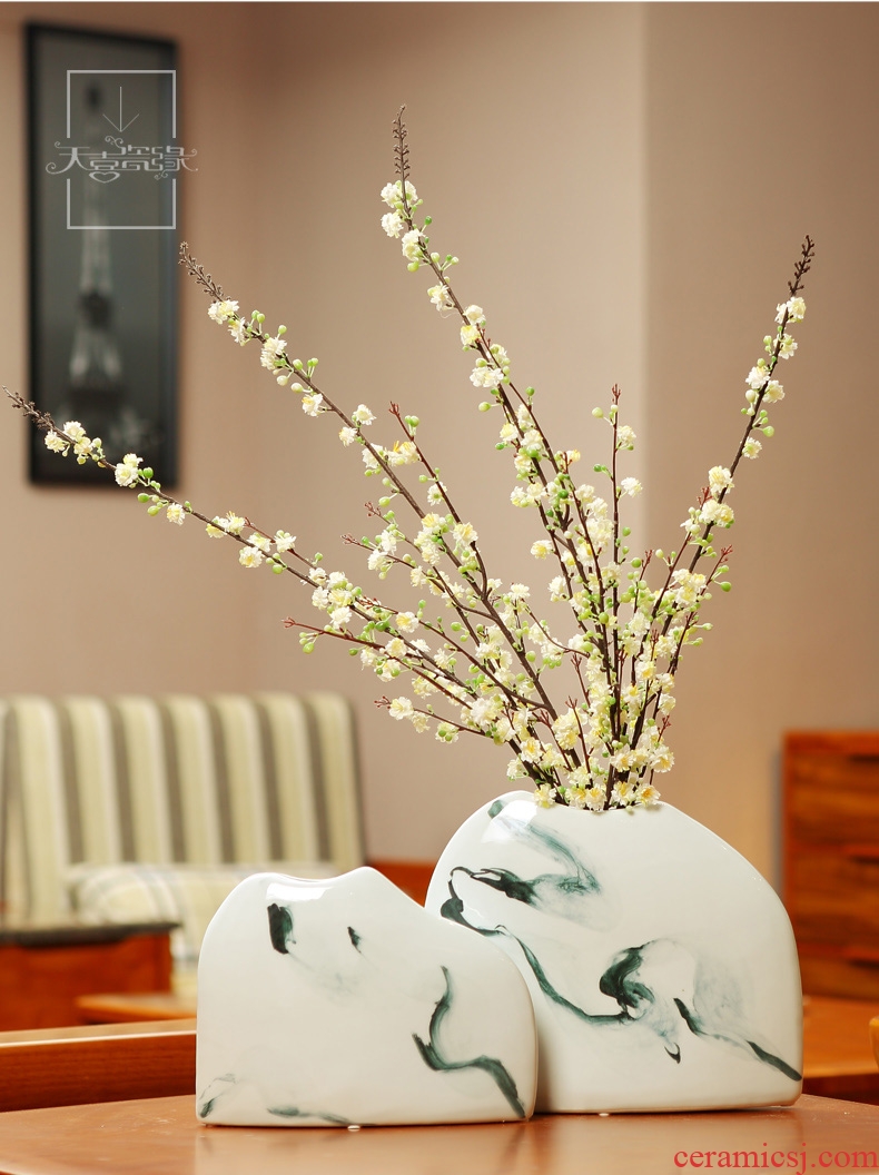 Creative new Chinese style ceramic vase example room TV ark place the sitting room porch table flower arranging, soft adornment