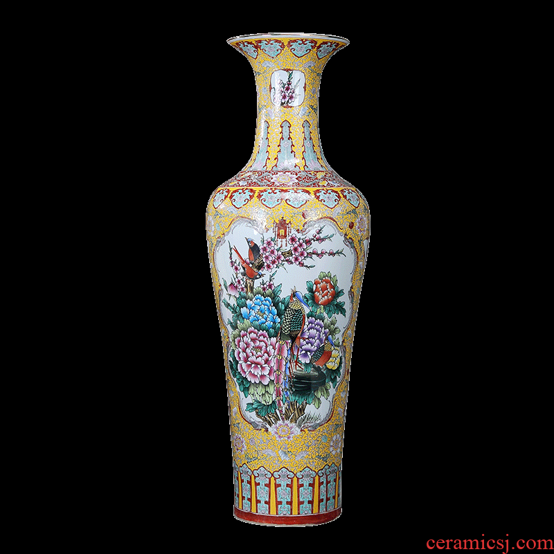 Jingdezhen ceramics hand-painted large vases, new Chinese style opened housewarming gift flower arrangement sitting room adornment is placed