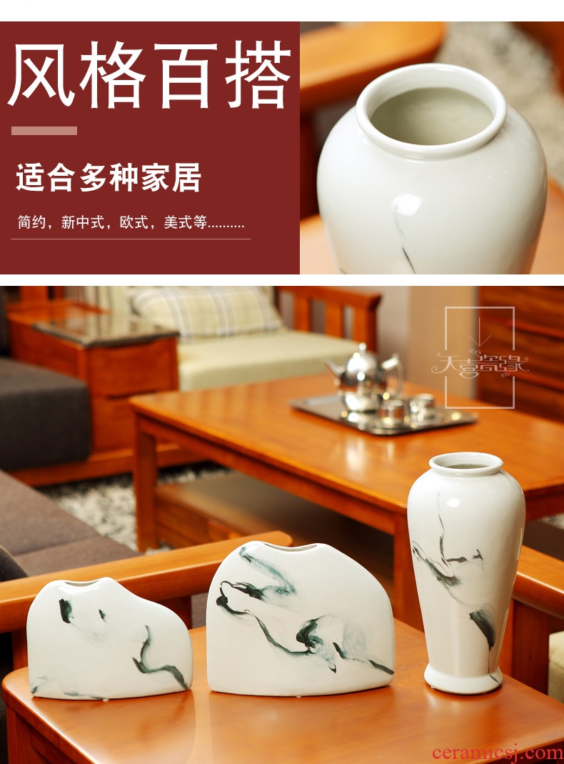 Creative new Chinese style ceramic vase example room TV ark place the sitting room porch table flower arranging, soft adornment