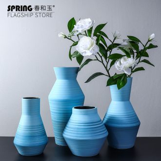 Nordic ceramic vase furnishing articles creative flower arrangement sitting room manual drawing gradients, flower implement bedroom home decoration