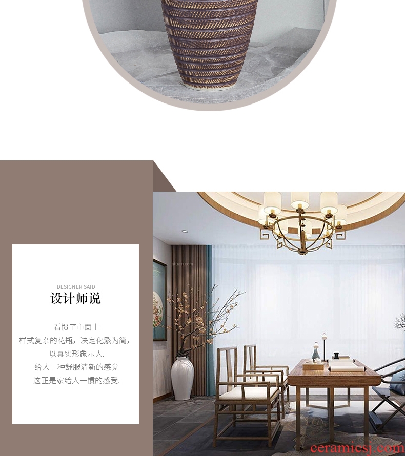 Jingdezhen ceramic vase manual flower arranging flower pot contemporary and contracted home sitting room dry flower arranging flowers mesa furnishing articles