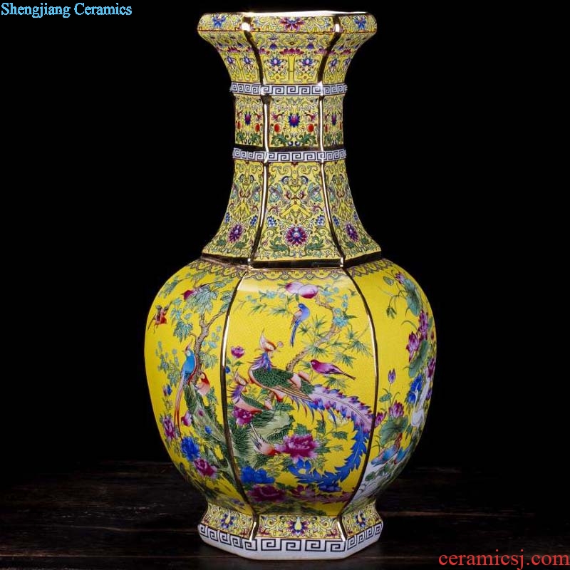 Jingdezhen porcelain colored enamel porcelain vases 20 high 30 to 50 high classical porcelain famille rose porcelain vase vase