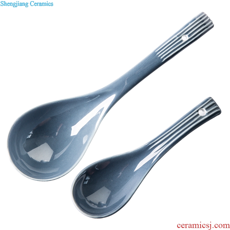 Small spoon ladle ceramic household drink soup with lovely ceramic spoon long handle ladle soup home take a spoon