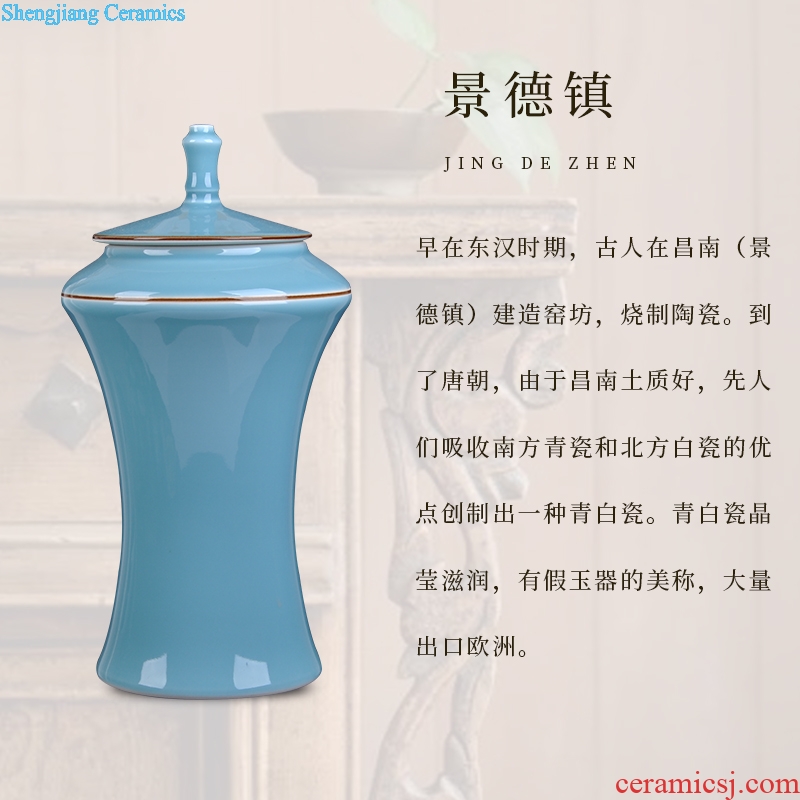 Jingdezhen ceramics archaize storage tank general tea pot with cover sitting room place home decoration