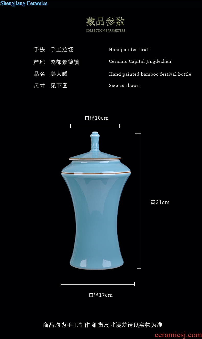 Jingdezhen ceramics archaize storage tank general tea pot with cover sitting room place home decoration