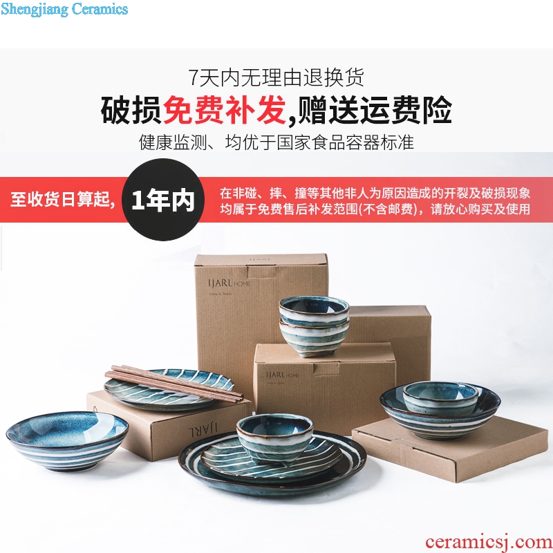 Ins web celebrity household ceramics tableware nice dishes dishes to eat bowl bowl Japanese rainbow noodle bowl a salad bowl