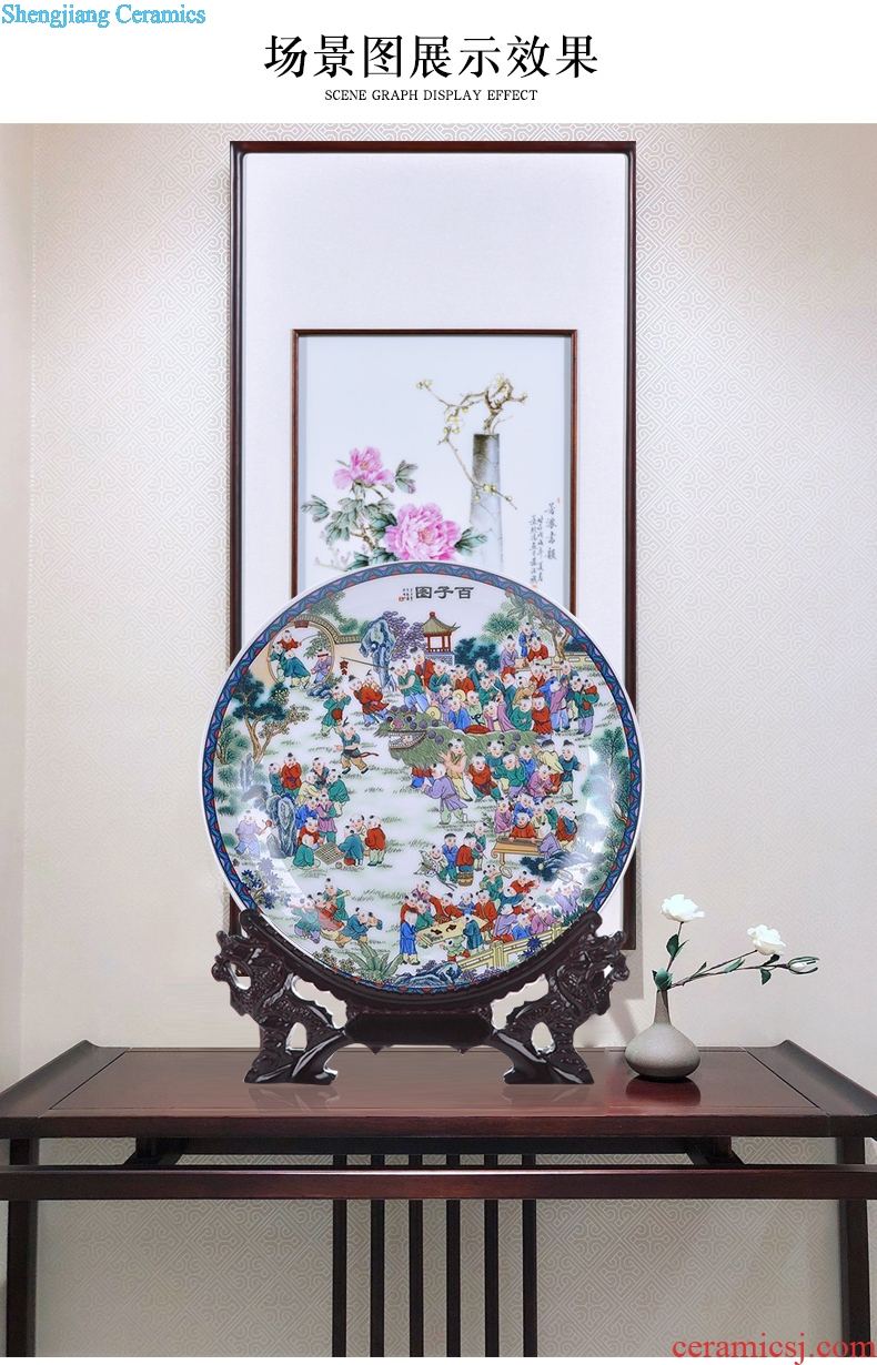 Jingdezhen ceramics Chinese style household act the role ofing is tasted handicraft sitting room porch decoration decoration plate plate of the ancient philosophers diagram