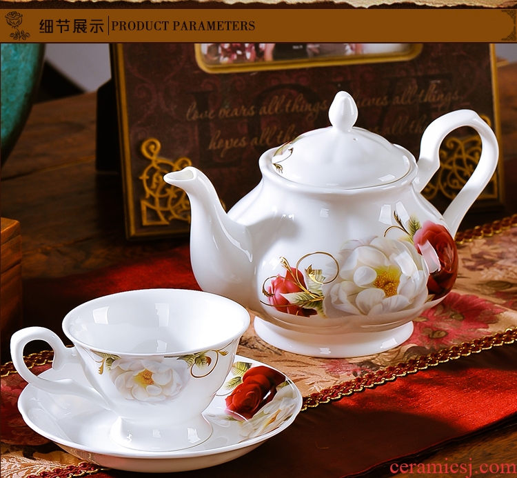 Ceramic coffee cup suit European contracted phnom penh bone porcelain coffee cup tea cups and saucers afternoon tea set