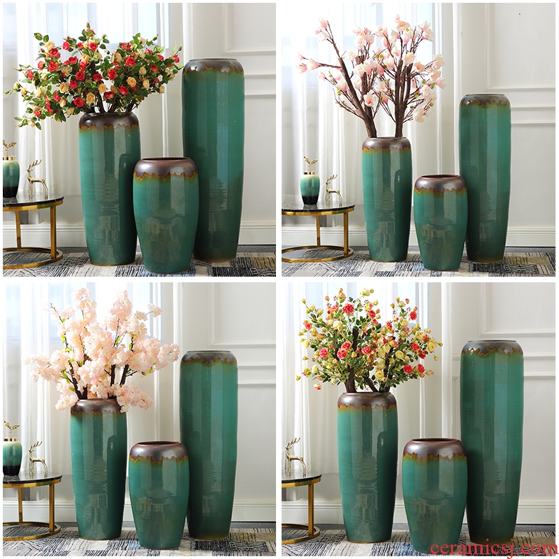 European contracted ceramic restoring ancient ways is the French simulation flower vase large sitting room light luxury furnishing articles suit dry flower arranging flowers
