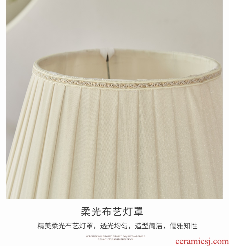 Chinese marriage room bedroom lamp contracted classic creative household berth lamp ceramic light luxury sitting room adornment lamps and lanterns